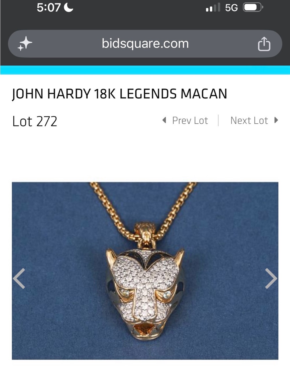 John Hardy Black Panther Pendant Necklace - Picture 14 of 15